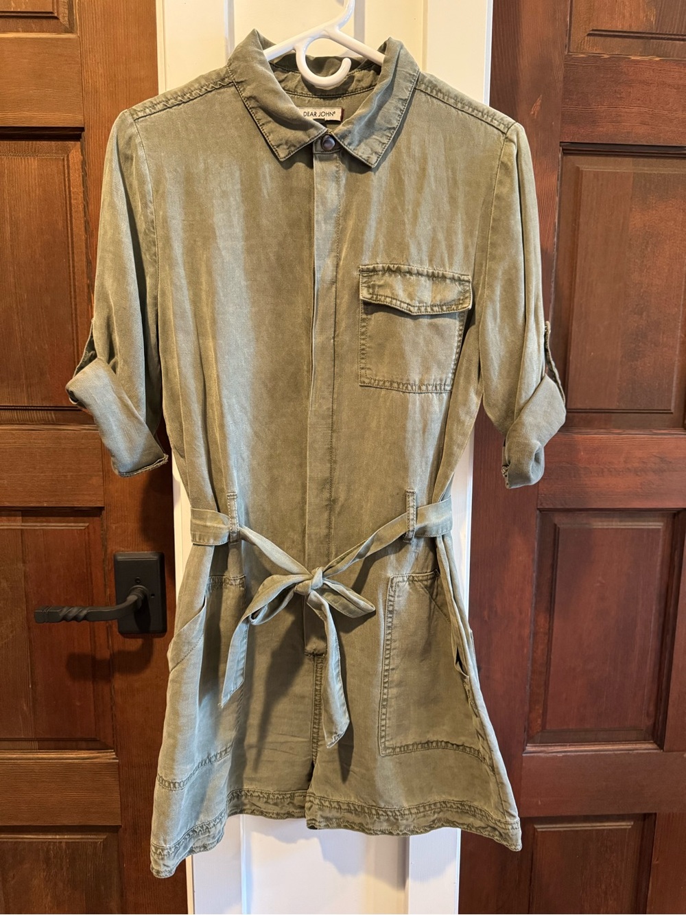 Dear John Army Green Shorts Romper size XS
